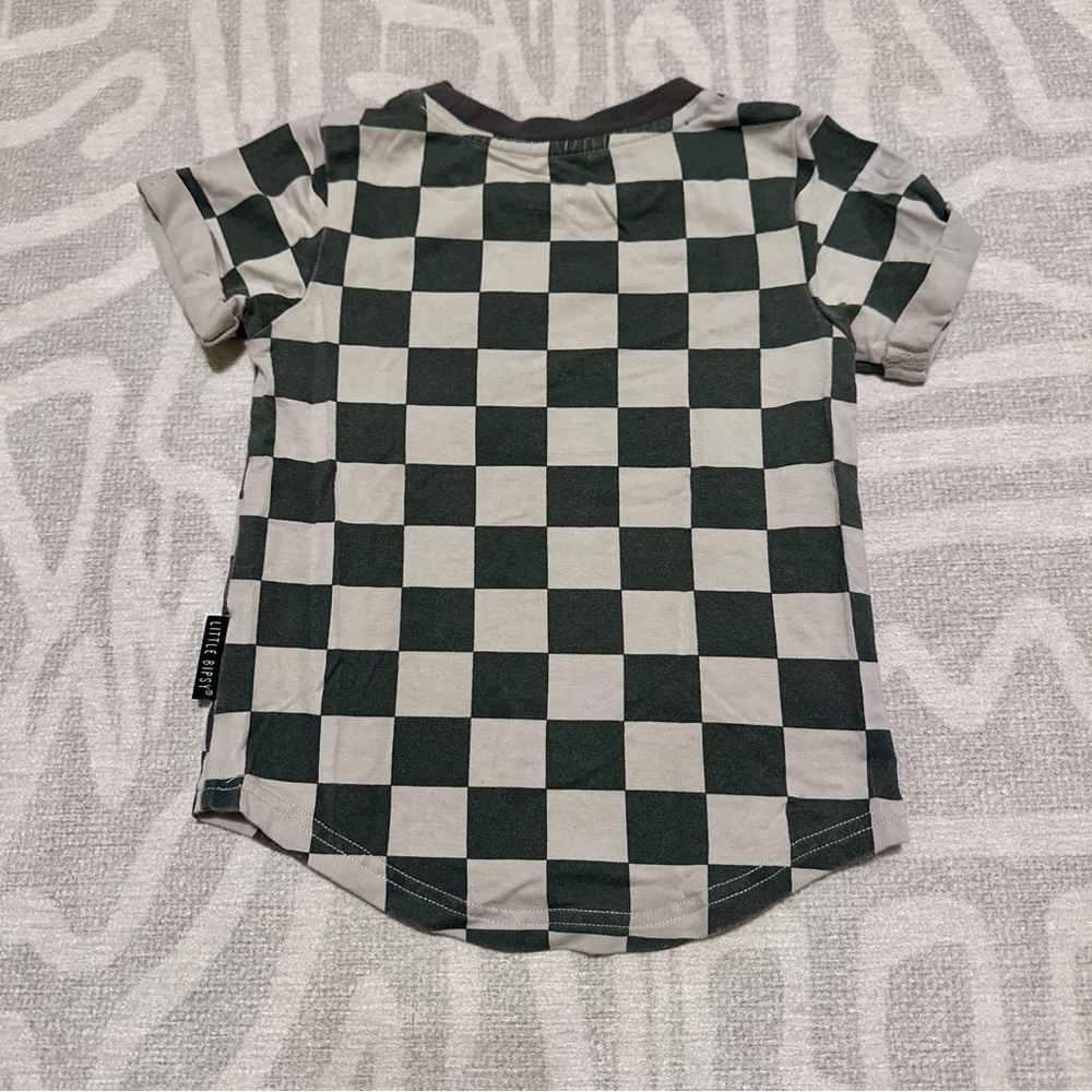 Little Bipsy Pewter Checked Tee - Picture 2 of 2